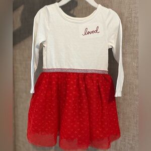 Cat & Jack Red and White Casual Dress